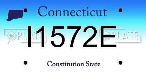 I1572E Connecticut License Plate