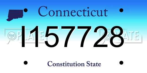 I157728 Connecticut License Plate
