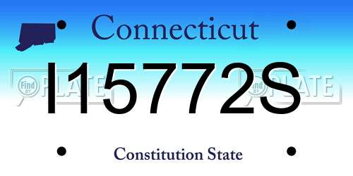 I15772S Connecticut License Plate