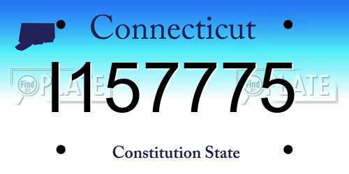 I157775 Connecticut License Plate