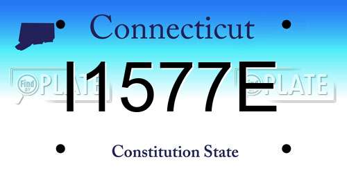 I1577E Connecticut License Plate
