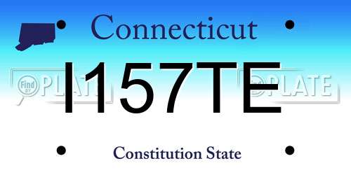 I157TE Connecticut License Plate