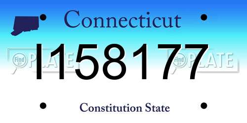 I158177 Connecticut License Plate