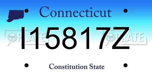 I15817Z Connecticut License Plate