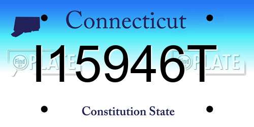 I15946T Connecticut License Plate