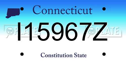 I15967Z Connecticut License Plate