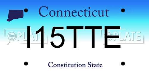 I15TTE Connecticut License Plate