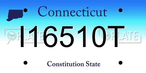 I16510T Connecticut License Plate