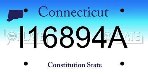 I16894A Connecticut License Plate