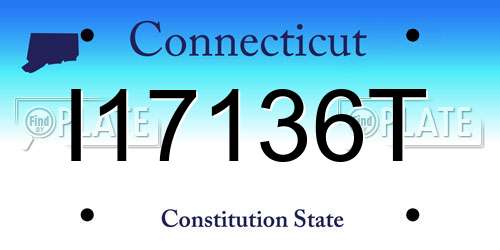I17136T Connecticut License Plate