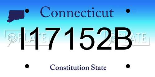 I17152B Connecticut License Plate