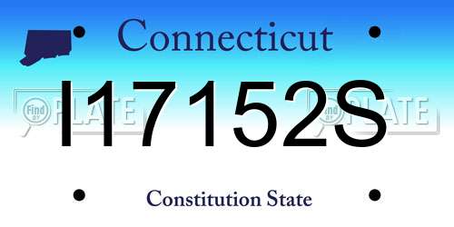 I17152S Connecticut License Plate