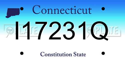 I17231Q Connecticut License Plate