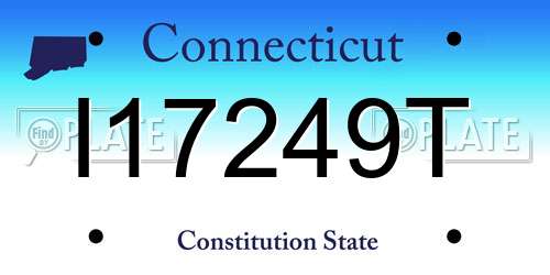 I17249T Connecticut License Plate