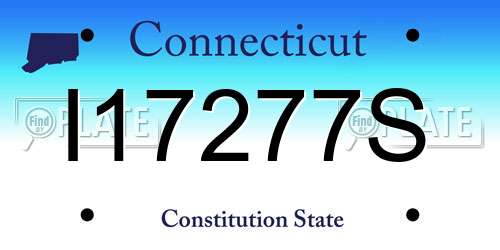 I17277S Connecticut License Plate