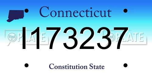 I173237 Connecticut License Plate