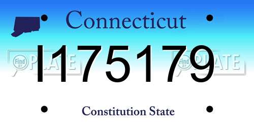 I175179 Connecticut License Plate