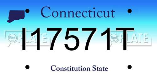 I17571T Connecticut License Plate