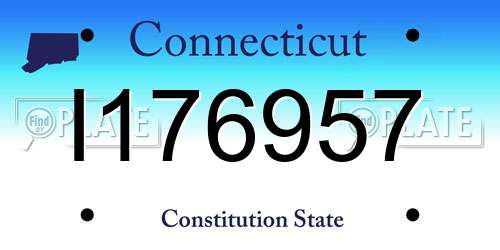 I176957 Connecticut License Plate