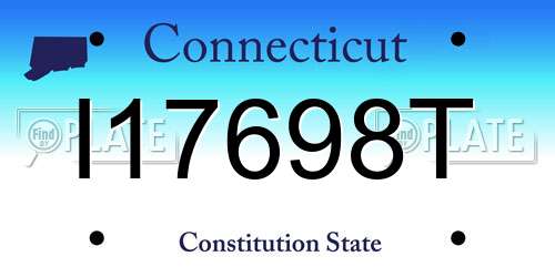 I17698T Connecticut License Plate