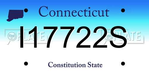 I17722S Connecticut License Plate