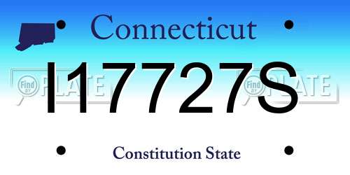 I17727S Connecticut License Plate