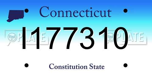 I177310 Connecticut License Plate