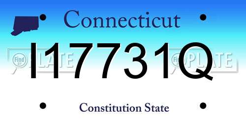 I17731Q Connecticut License Plate