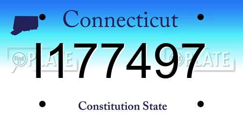 I177497 Connecticut License Plate