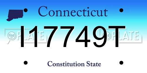 I17749T Connecticut License Plate