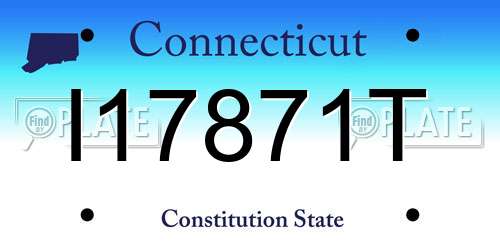 I17871T Connecticut License Plate