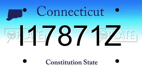 I17871Z Connecticut License Plate