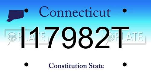 I17982T Connecticut License Plate