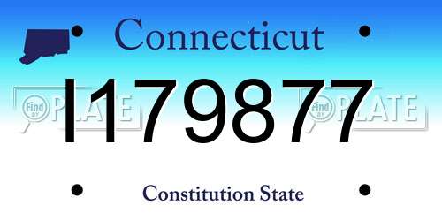 I179877 Connecticut License Plate