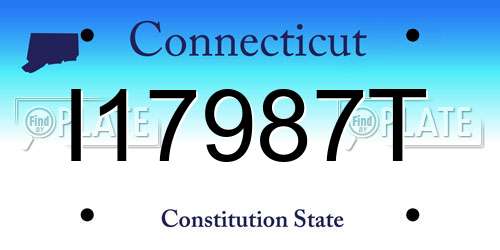 I17987T Connecticut License Plate