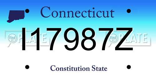 I17987Z Connecticut License Plate