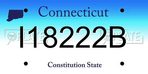 I18222B Connecticut License Plate