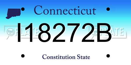 I18272B Connecticut License Plate