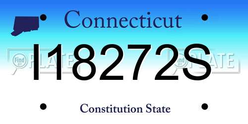 I18272S Connecticut License Plate