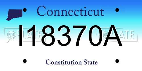 I18370A Connecticut License Plate