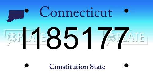 I185177 Connecticut License Plate