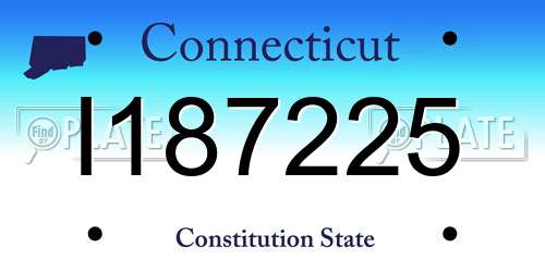 I187225 Connecticut License Plate