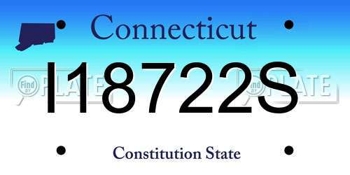 I18722S Connecticut License Plate