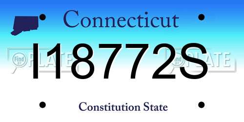 I18772S Connecticut License Plate