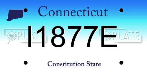 I1877E Connecticut License Plate