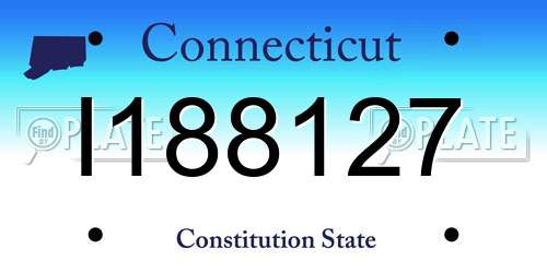I188127 Connecticut License Plate