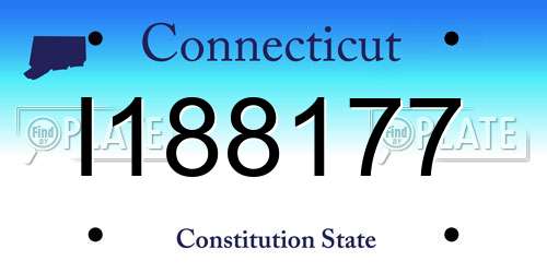 I188177 Connecticut License Plate