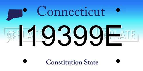 I19399E Connecticut License Plate