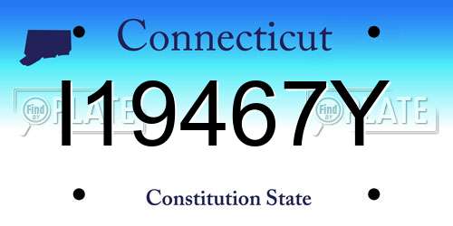 I19467Y Connecticut License Plate