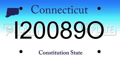 I20089O Connecticut License Plate